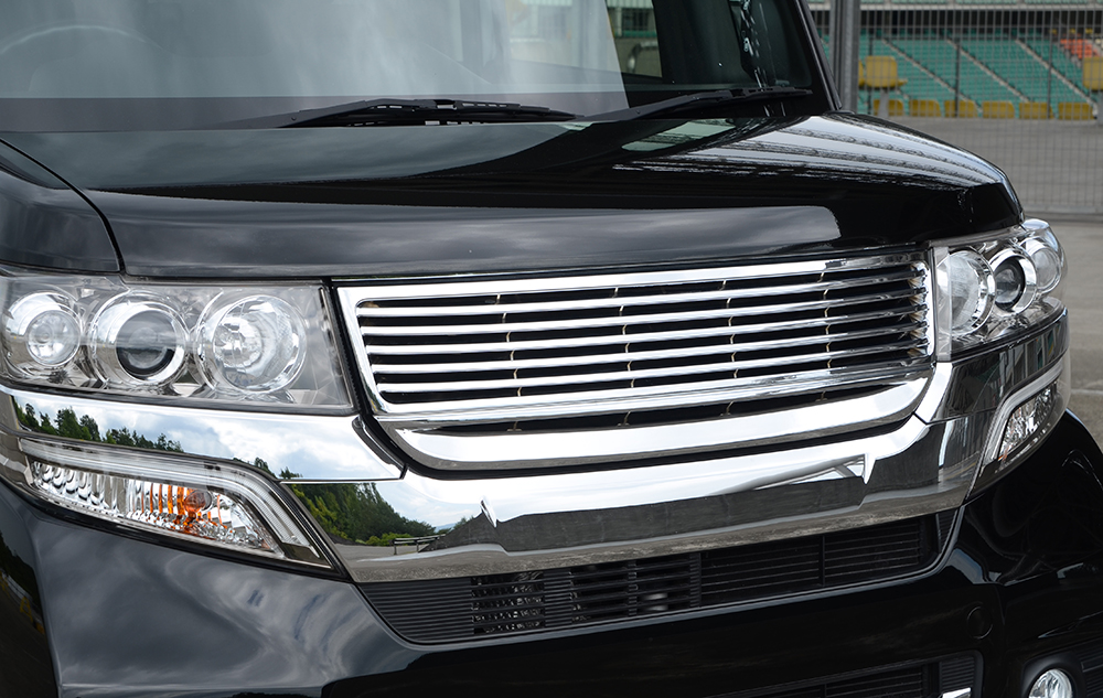 フロントグリル メッキグリル N-BOX カスタム JF1 JF2 前期 後期